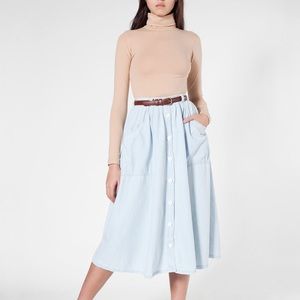 NWT American Apparel Long Denim Skirt
